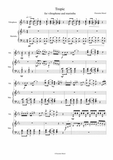 Tropic for vibraphone and marimba