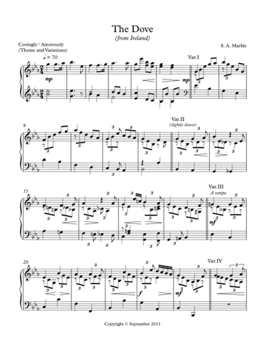 The Dove for Piano solo