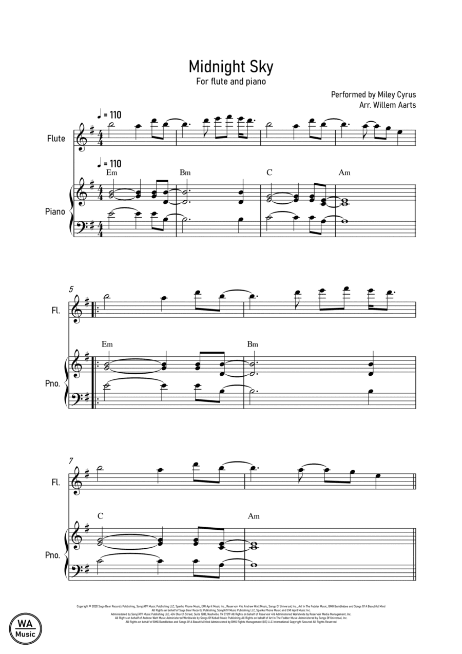 Midnight Sky (arr. Willem Aarts)