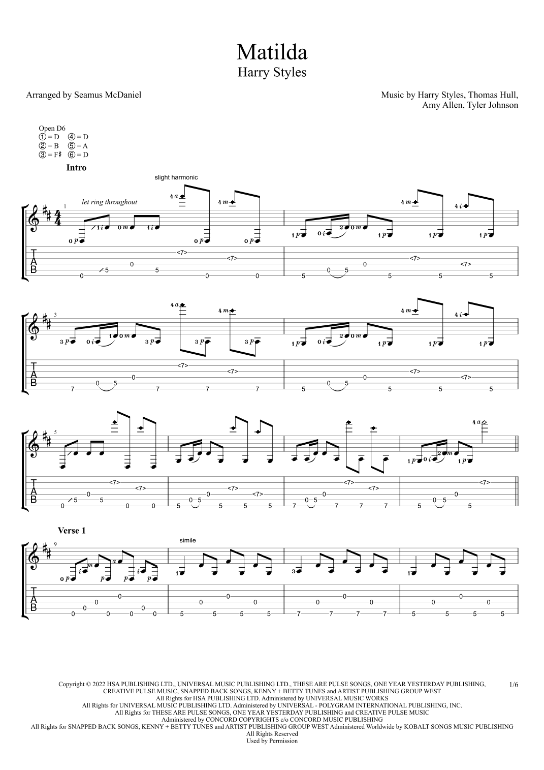 Matilda (arr. Seamus McDaniel)