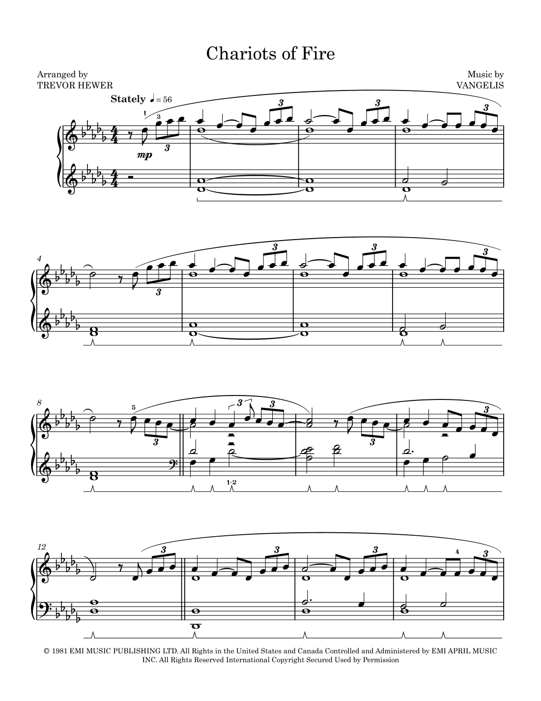 Chariots Of Fire (arr. Trevor Hewer)