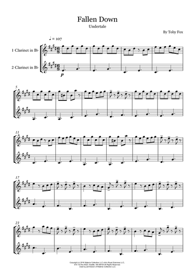 Fallen Down (from Undertale) (arr. Rebeca Goncalves)