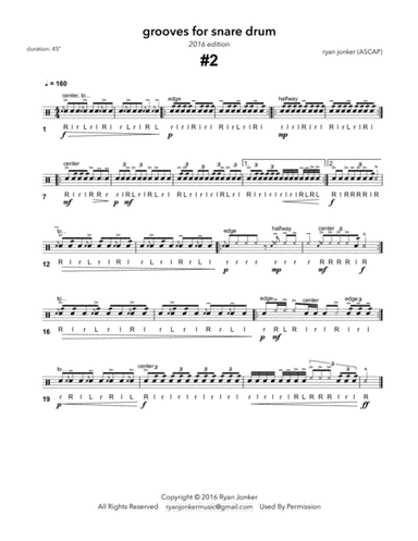 Groove #2 for Snare Drum