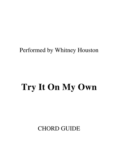 Try It On My Own (arr. RWM)