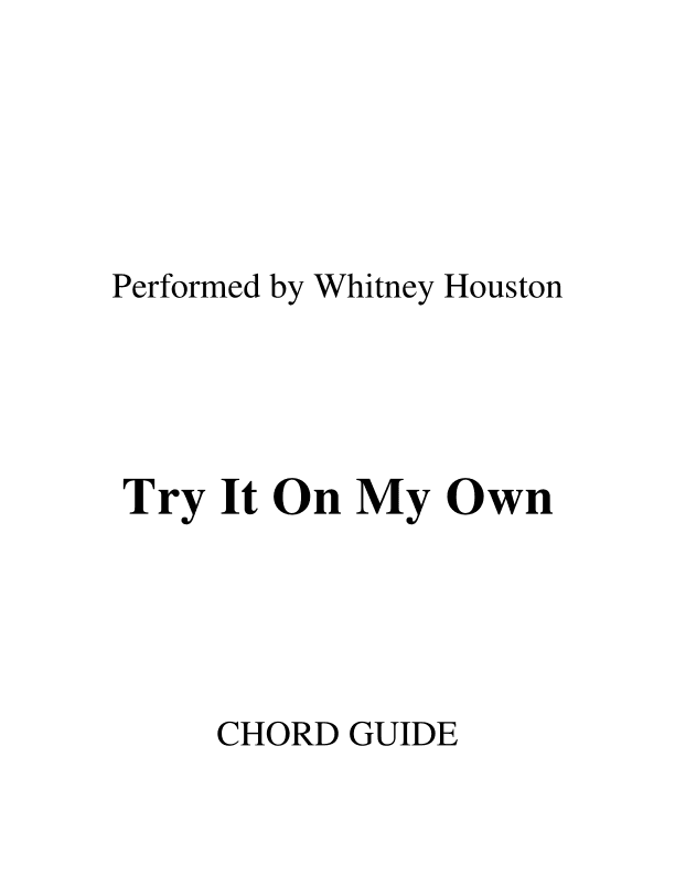 Try It On My Own (arr. RWM)