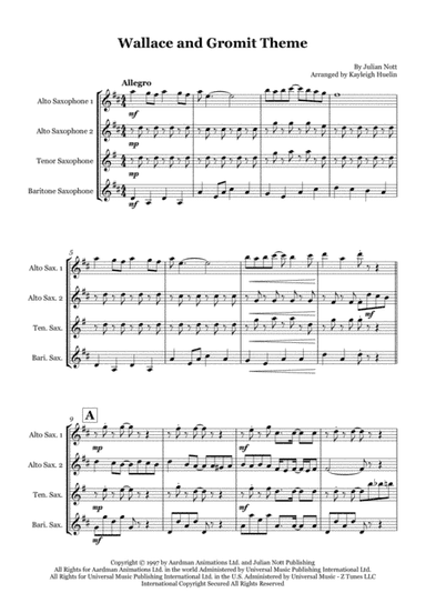 Wallace And Gromit Theme (arr. Kayleigh Huelin)
