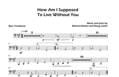 How Am I Supposed To Live Without You (arr. David Lartey)