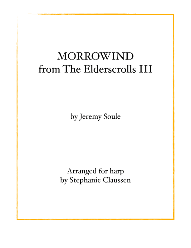 Elder Scrolls Iii Morrowind (arr. Stephanie Claussen)