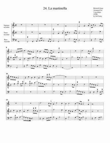 24. La martinella (arrangement for 3 recorders) (arr. Gil Garty)