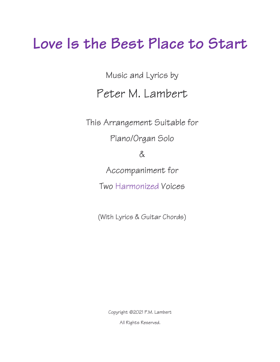 Love Is the Best Place to Start
