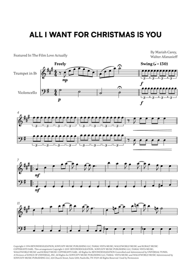 All I Want For Christmas Is You (arr. Cadenza Editions)