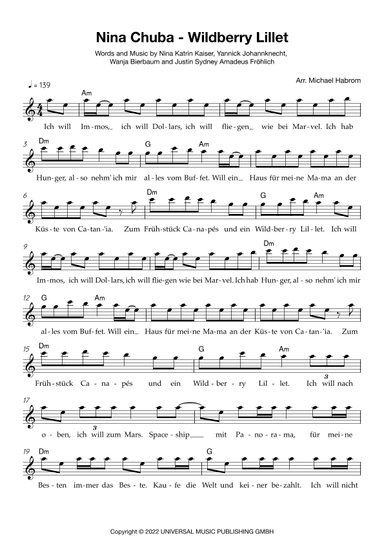 Wildberry Lillet (arr. Michael Habrom)