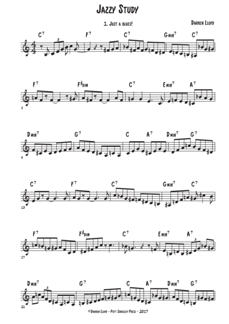 Just a blues - Bb blues (concert) Jazz study