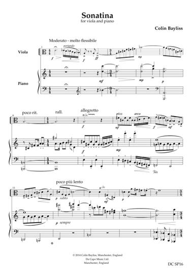 Sonatina for viola and piano