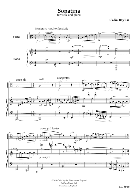 Sonatina for viola and piano