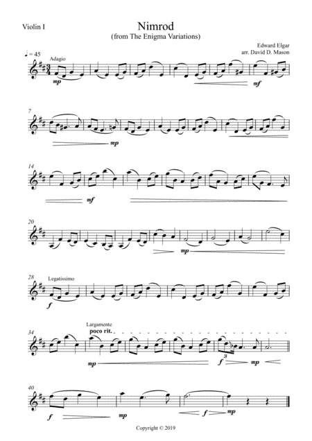 Nimrod, from The Enigma Variations (arr. David D. Mason)