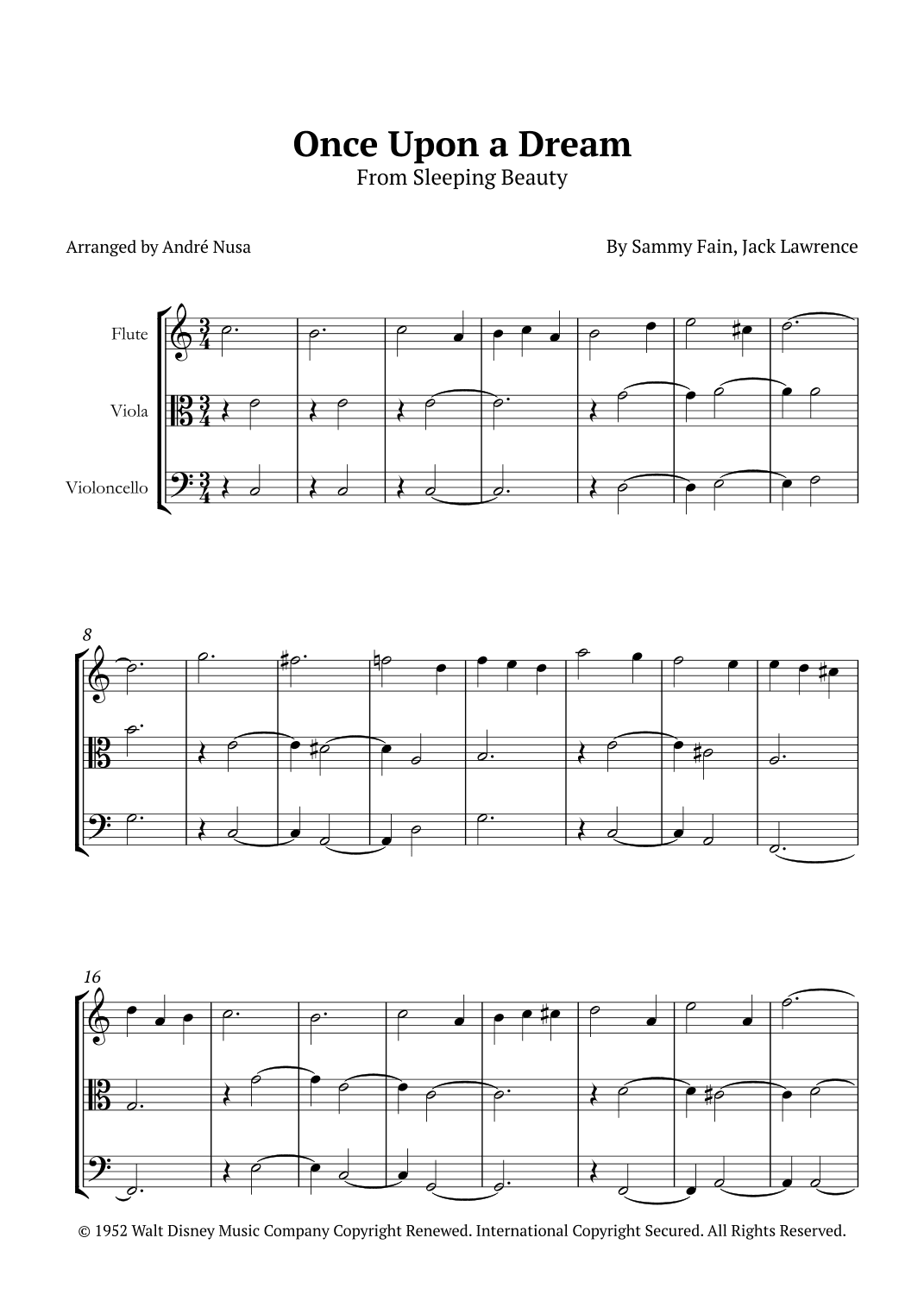 Once Upon A Dream (arr. André Nusa)