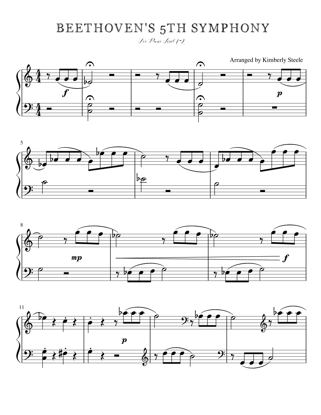 Best Recital: Beethoven's 5th Symphony (arr. Kimberly Steele)