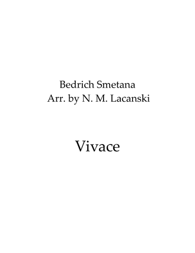 Vivace (arr. Nick Lacanski)