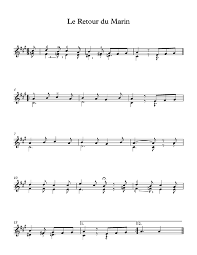 Le Retour du Marin - French Traditional (arr. Milan Mitic)