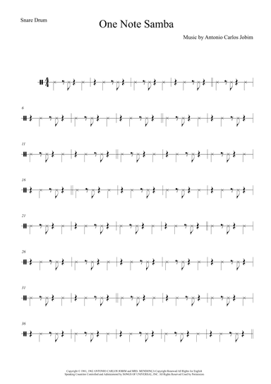 One Note Samba (samba De Uma Nota So) (arr. Anderson Quevedo)