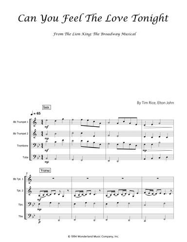 Can You Feel The Love Tonight (arr. Luís Gustavo Rossato)