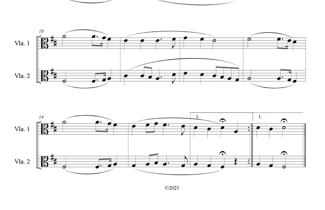 I Stand Amazed in the Presence (How Marvelous) for Viola Duet (arr. B. C. Dockery)