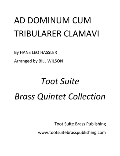 Ad Dominum Cum Tribularer Clamavi (arr. Bill Wilson)
