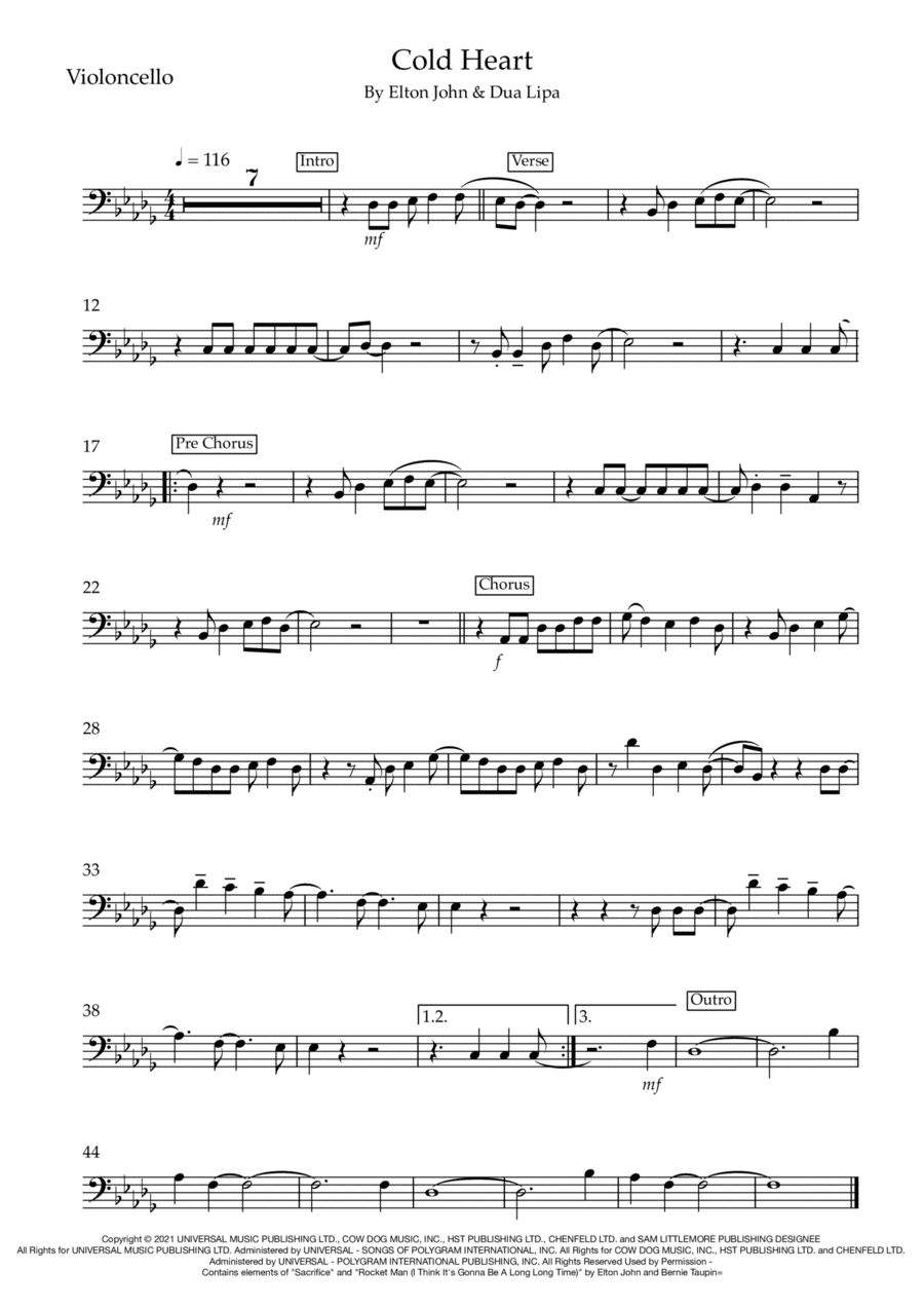 Cold Heart (pnau Remix) (arr. Matt Luff)
