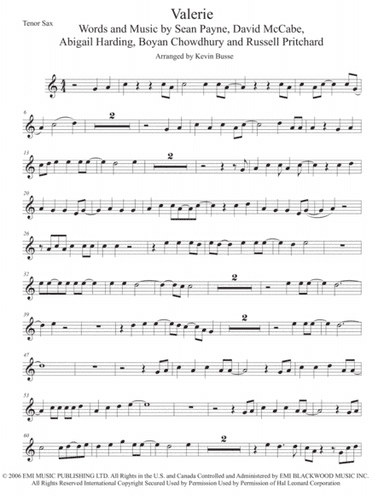 Valerie (arr. Kevin Busse)