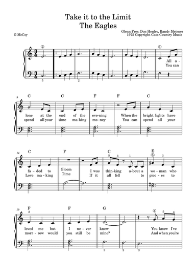 Take It To The Limit (arr. Gillian McCoy)
