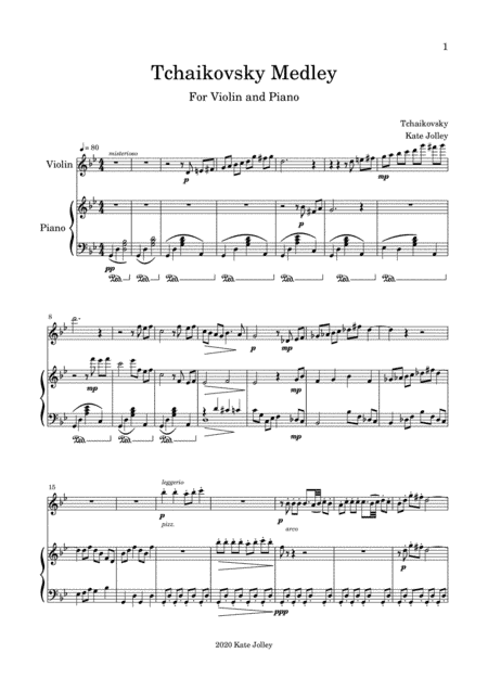 Violin Tchaikovsky Medley (arr. Kate Jolley)