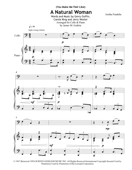 (You Make Me Feel Like) A Natural Woman (arr. James M. Guthrie, ASCAP)