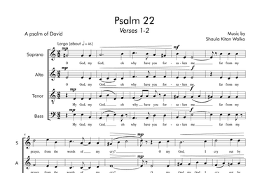 Psalm 22 (My God, My God) – SATB score only