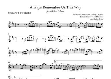 Always Remember Us This Way (arr. Fabio Britto)