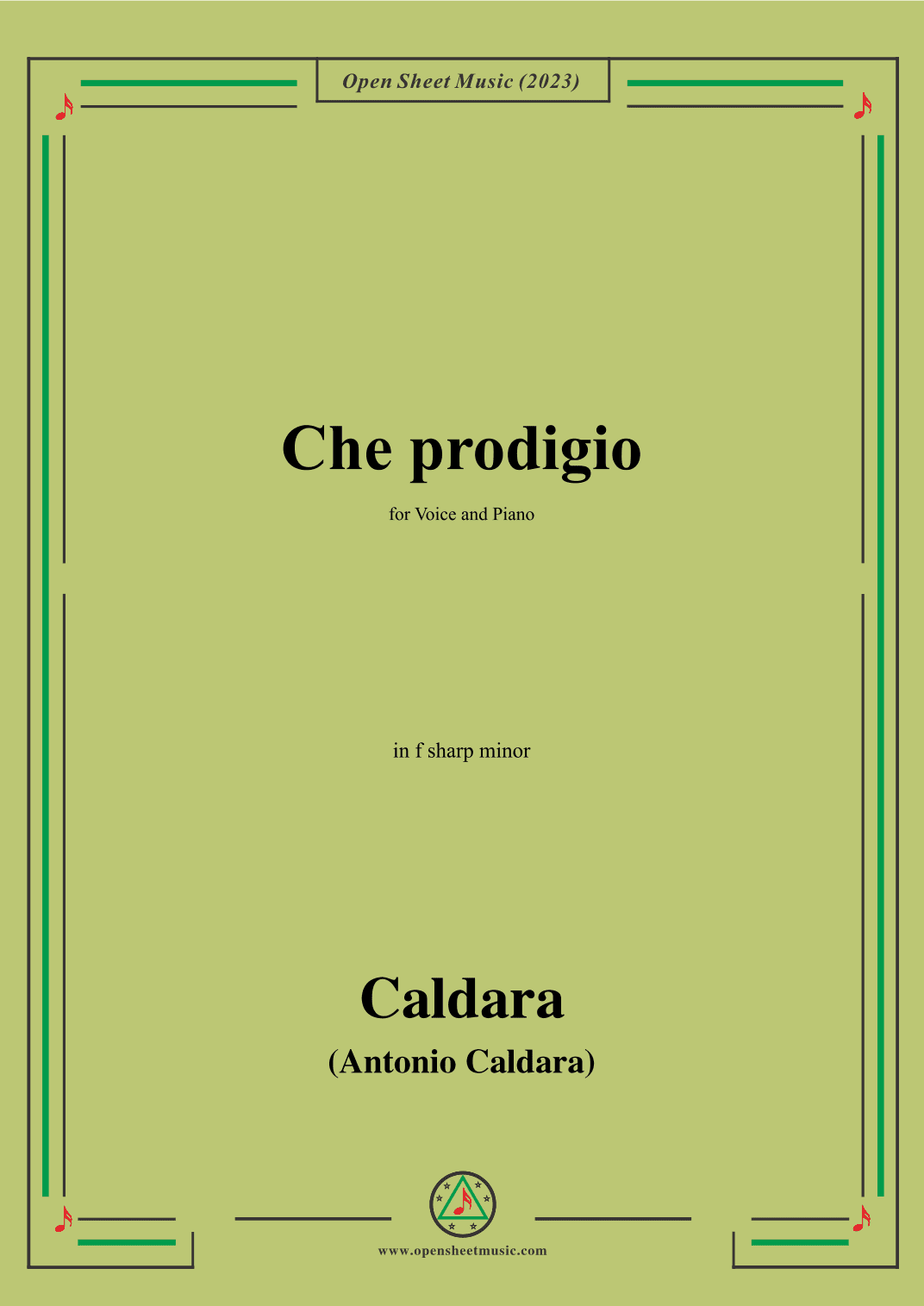 Caldara-Che prodigio,in f sharp minor (arr. OSM Press)