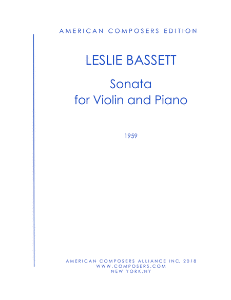 [Bassett] Sonata for Violin and Piano