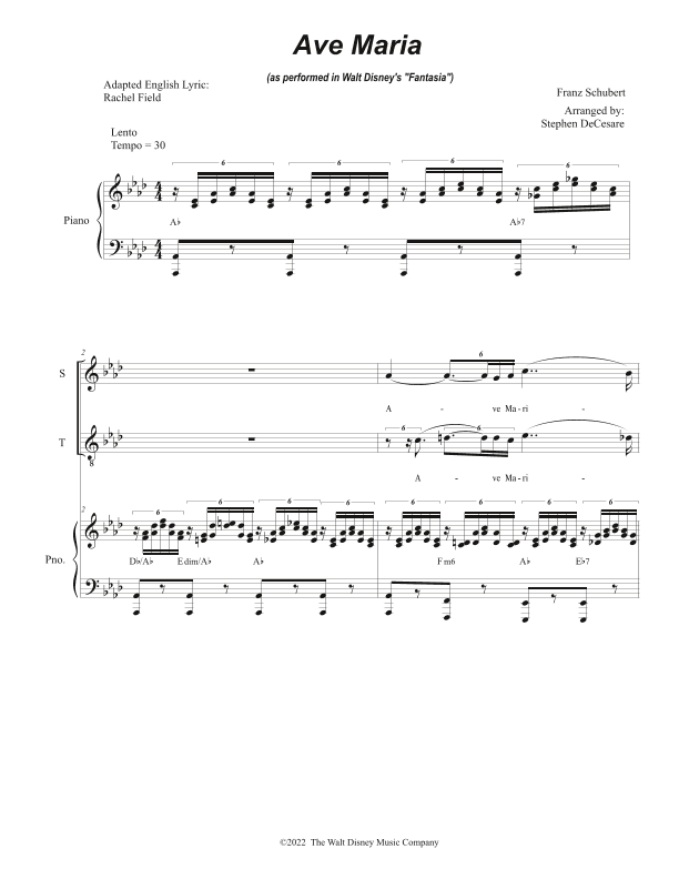 Ave Maria, Op. 52 No. 6 (arr. Stephen DeCesare)
