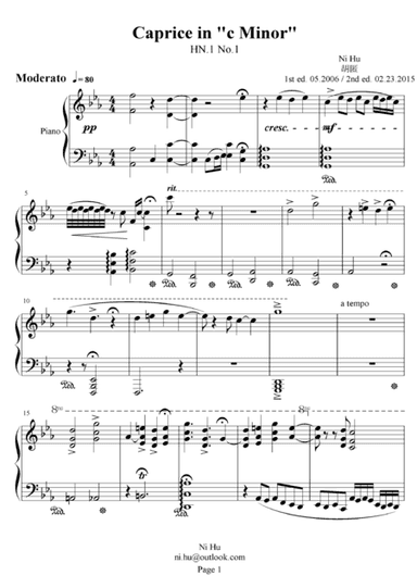 Caprice in c Minor. HN.1 No.1