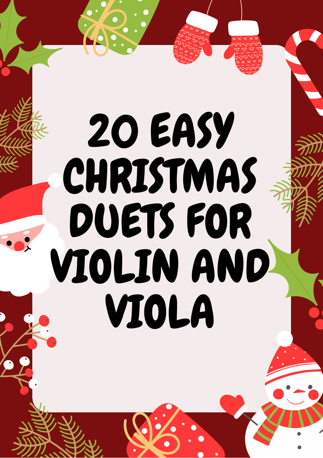 20 Easy Christmas Duets for Violin and Viola (arr. Valdir Maia)