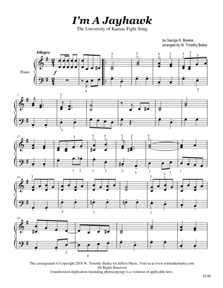 I'm A Jayhawk (arr. W. Timothy Bailey)