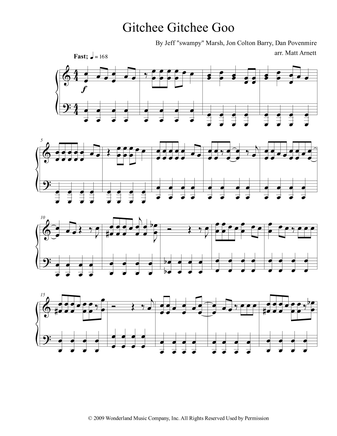 Gitchee Gitchee Goo (arr. Matt Arnett)