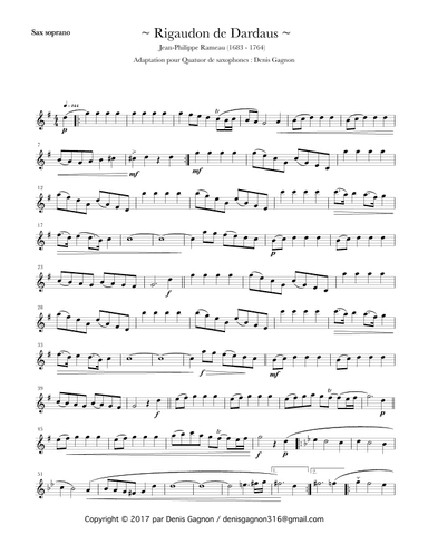 Rigaudon de Dardaus (arr. D. Gagnon)