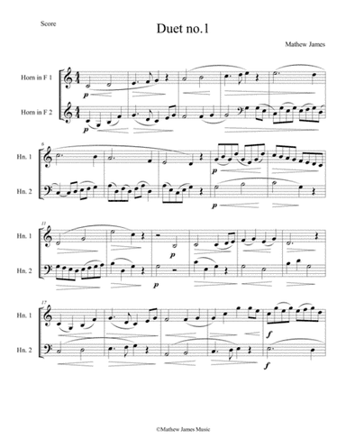 horn duets inspired by Concone and Bordogni (arr. Mathew James Music)