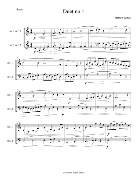 horn duets inspired by Concone and Bordogni (arr. Mathew James Music)
