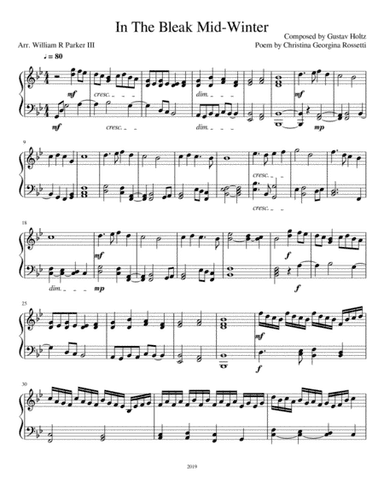 In The Bleak Mid-Winter (arr. William R Parker III)