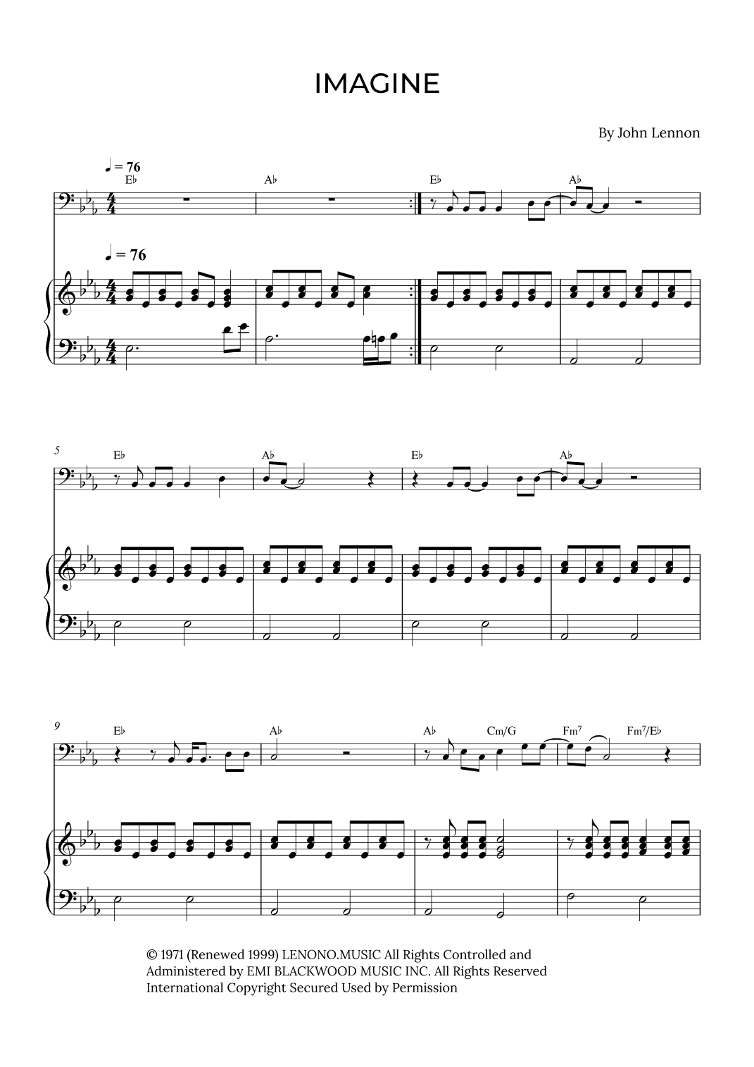 Imagine (arr. Alex Nunes Rodrigues)