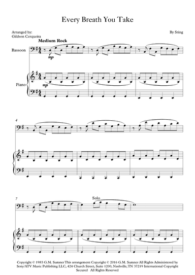 Every Breath You Take (arr. Gildson Cerqueira)