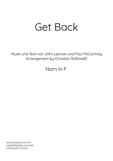 Get Back (arr. Christian Roßmeißl)
