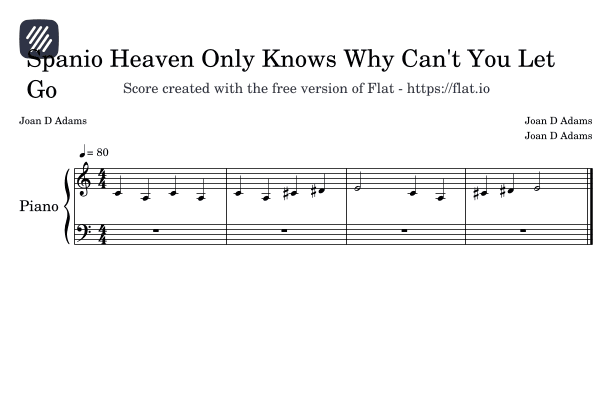 Spanio Heaven Only Knows Why Can't You Let Go?